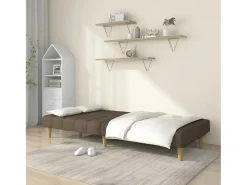 Sofá cama de 2 plazas tela gris taupe