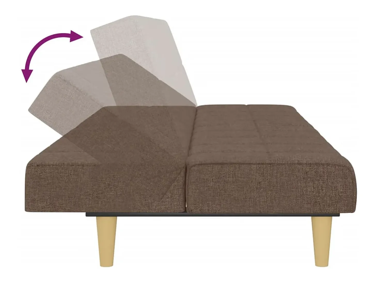 Sofá cama de 2 plazas tela gris taupe