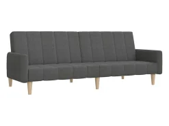 Sofá cama de 2 plazas tela gris oscuro