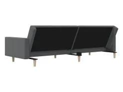 Sofá cama de 2 plazas tela gris claro