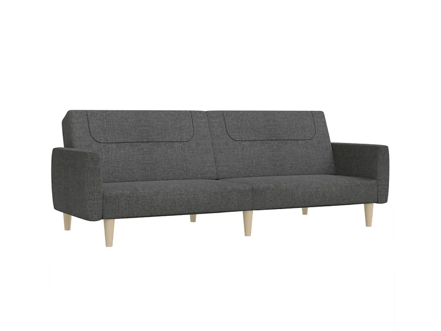Sofá cama de 2 plazas tela gris oscuro