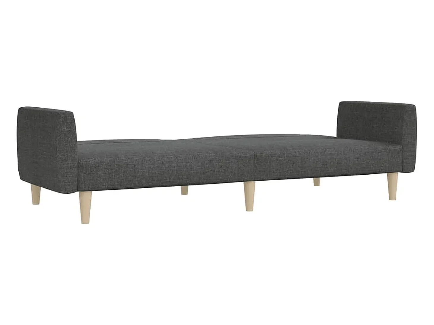 Sofá cama de 2 plazas tela gris oscuro