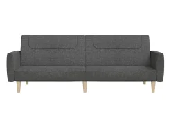 Sofá cama de 2 plazas tela gris oscuro
