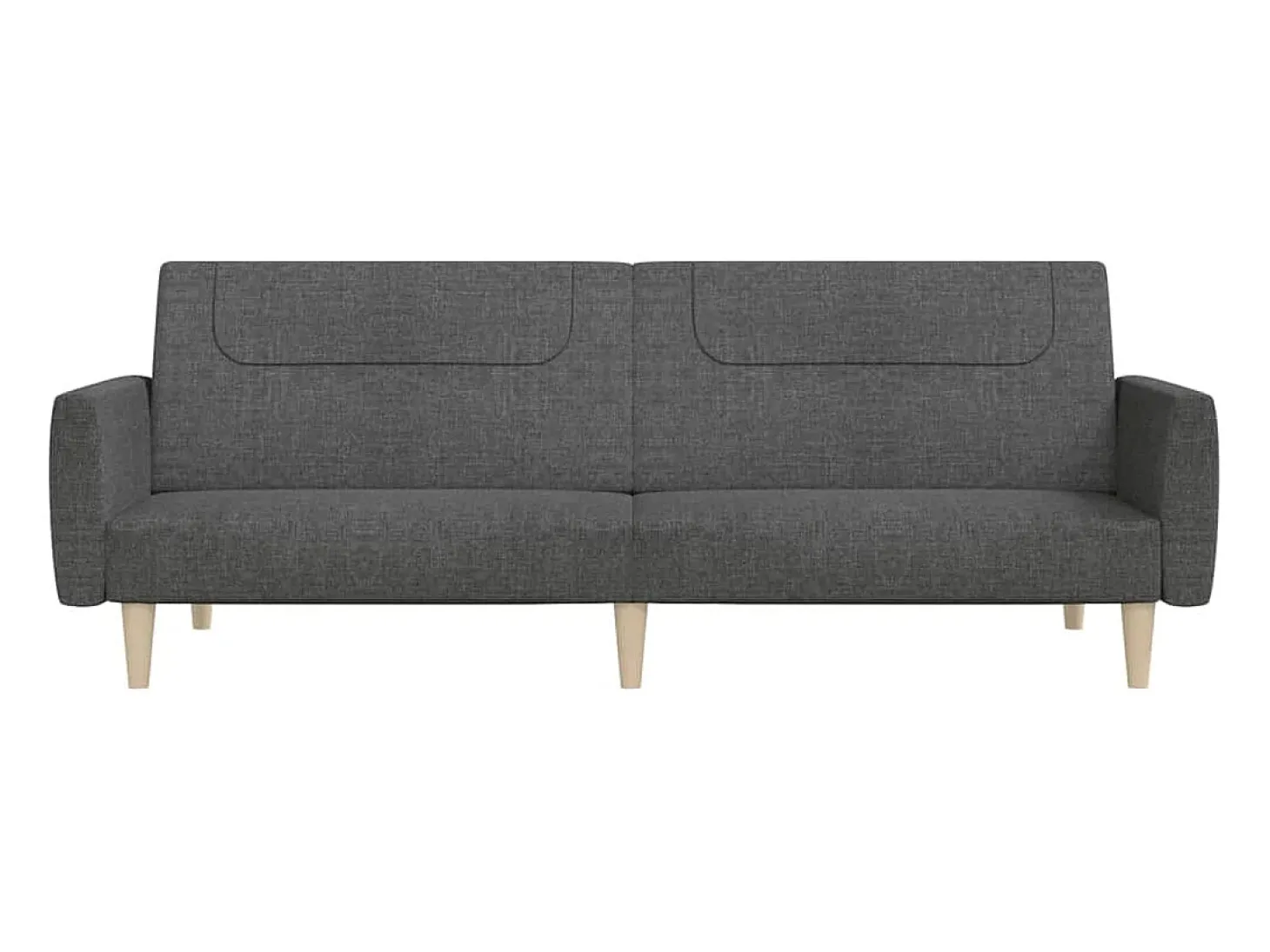 Sofá cama de 2 plazas tela gris oscuro