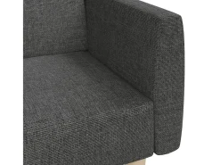 Sofá cama de 2 plazas tela gris oscuro