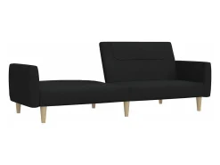 Sofá cama de 2 plazas tela negro