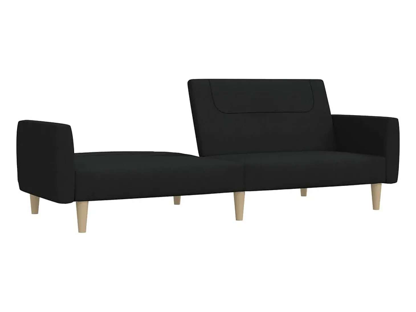 Sofá cama de 2 plazas tela negro