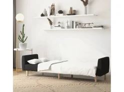 Sofá cama de 2 plazas tela negro
