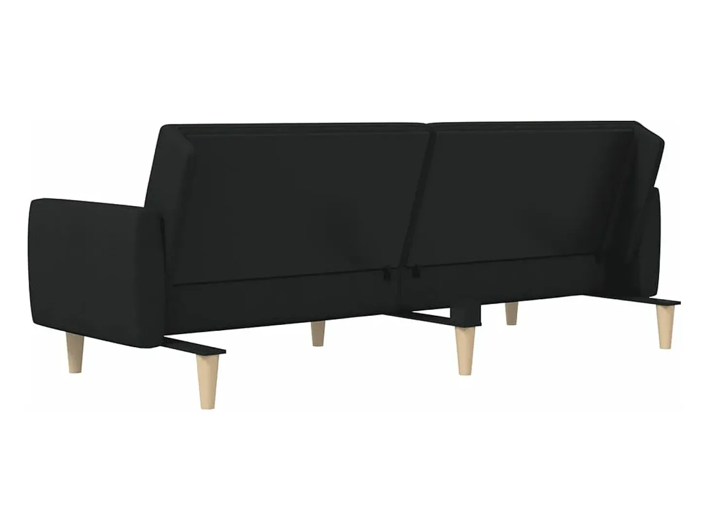 Sofá cama de 2 plazas tela negro