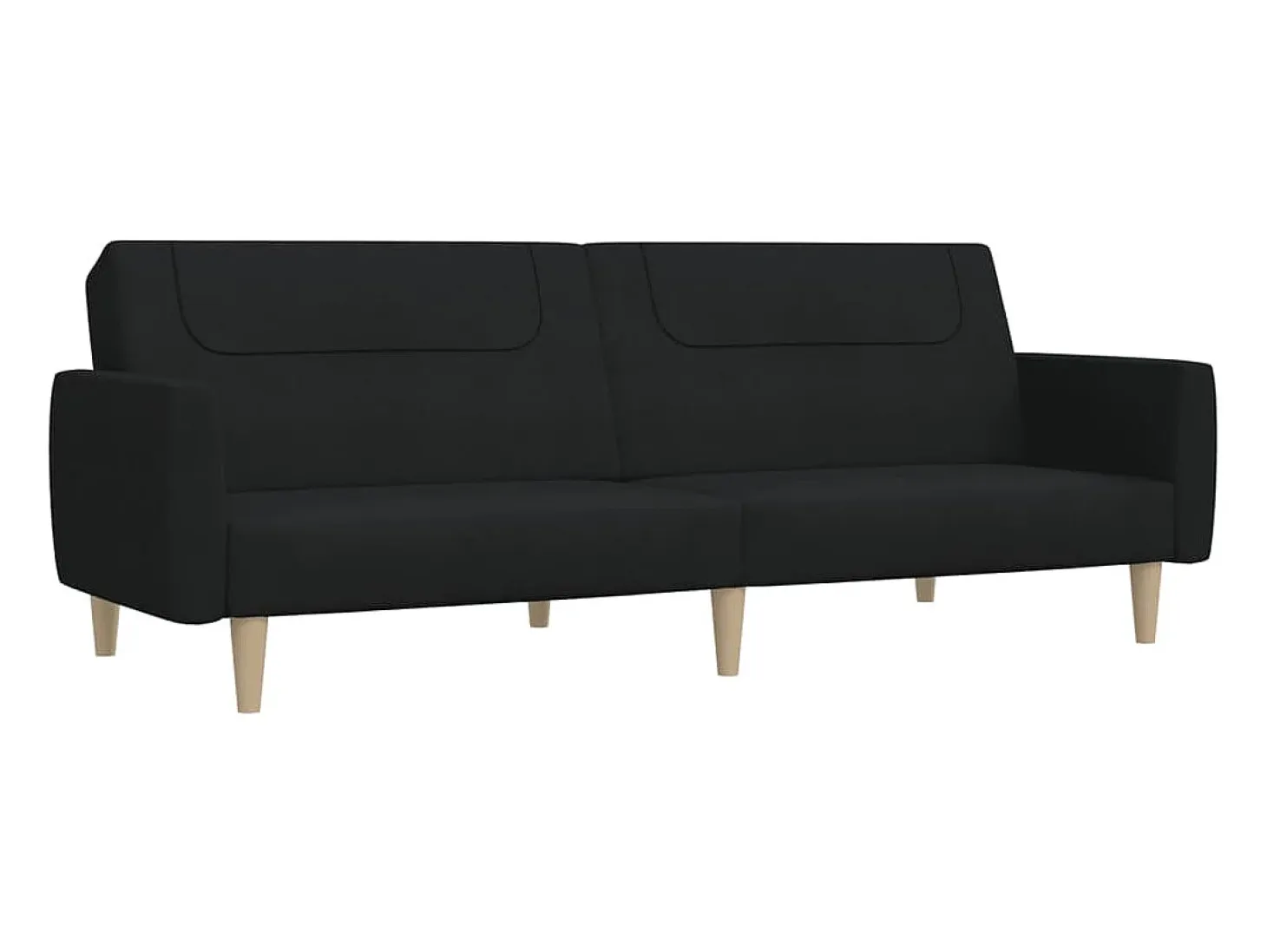 Sofá cama de 2 plazas tela negro