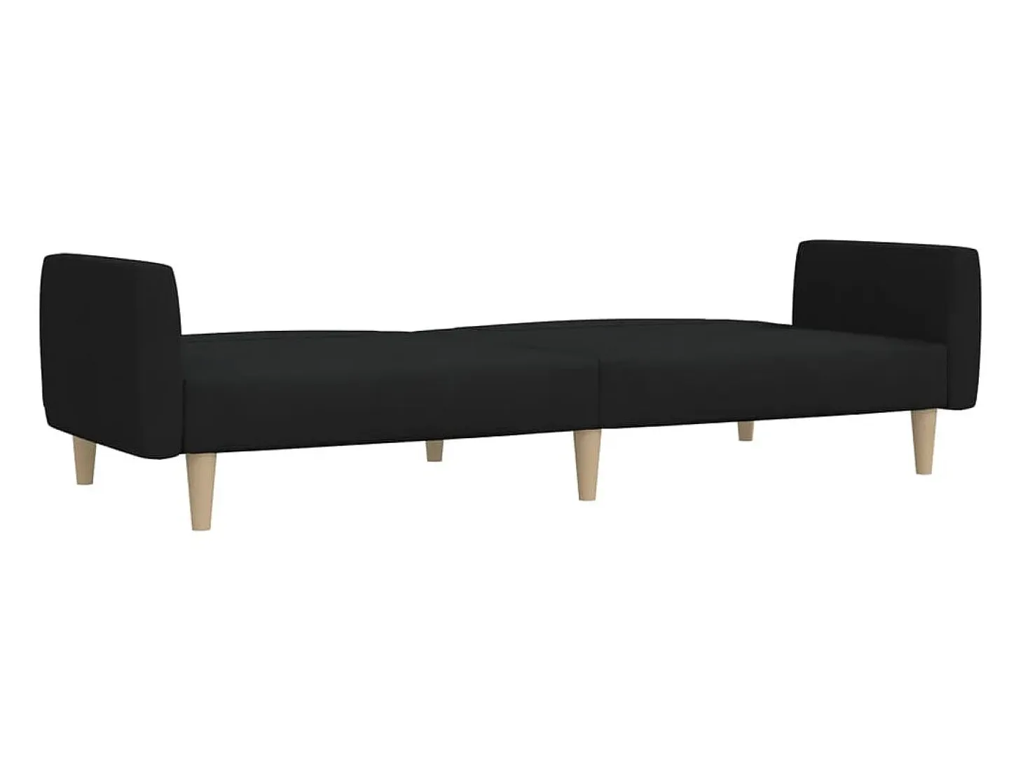Sofá cama de 2 plazas tela negro