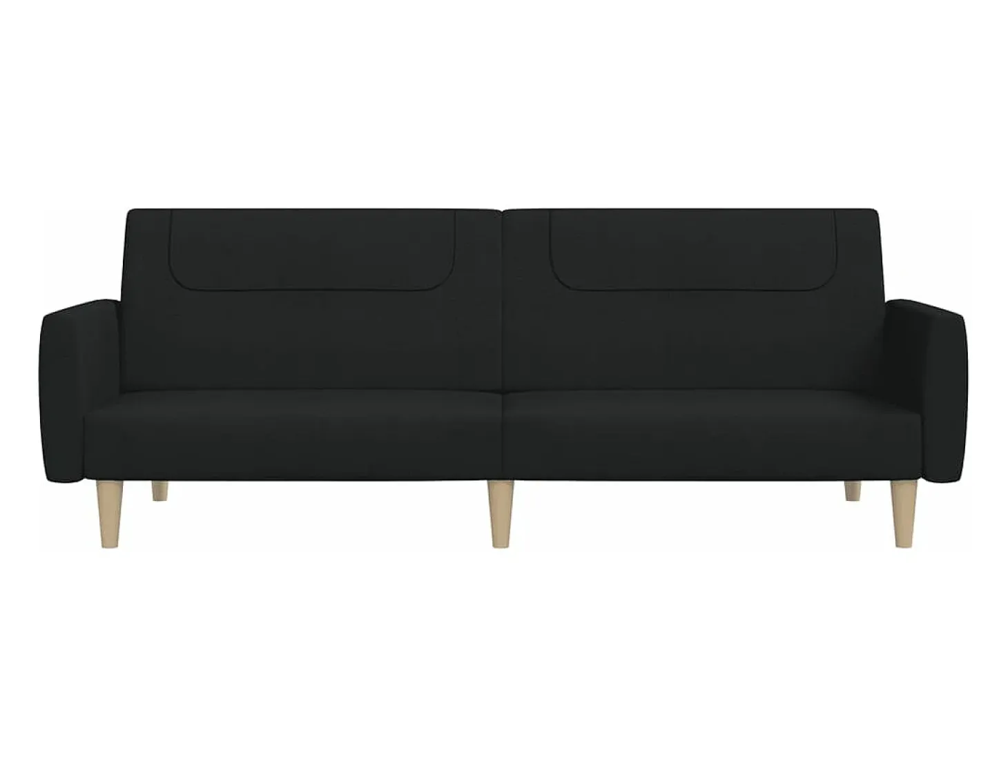 Sofá cama de 2 plazas tela negro