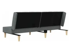 Sofá cama de 2 plazas tela gris claro