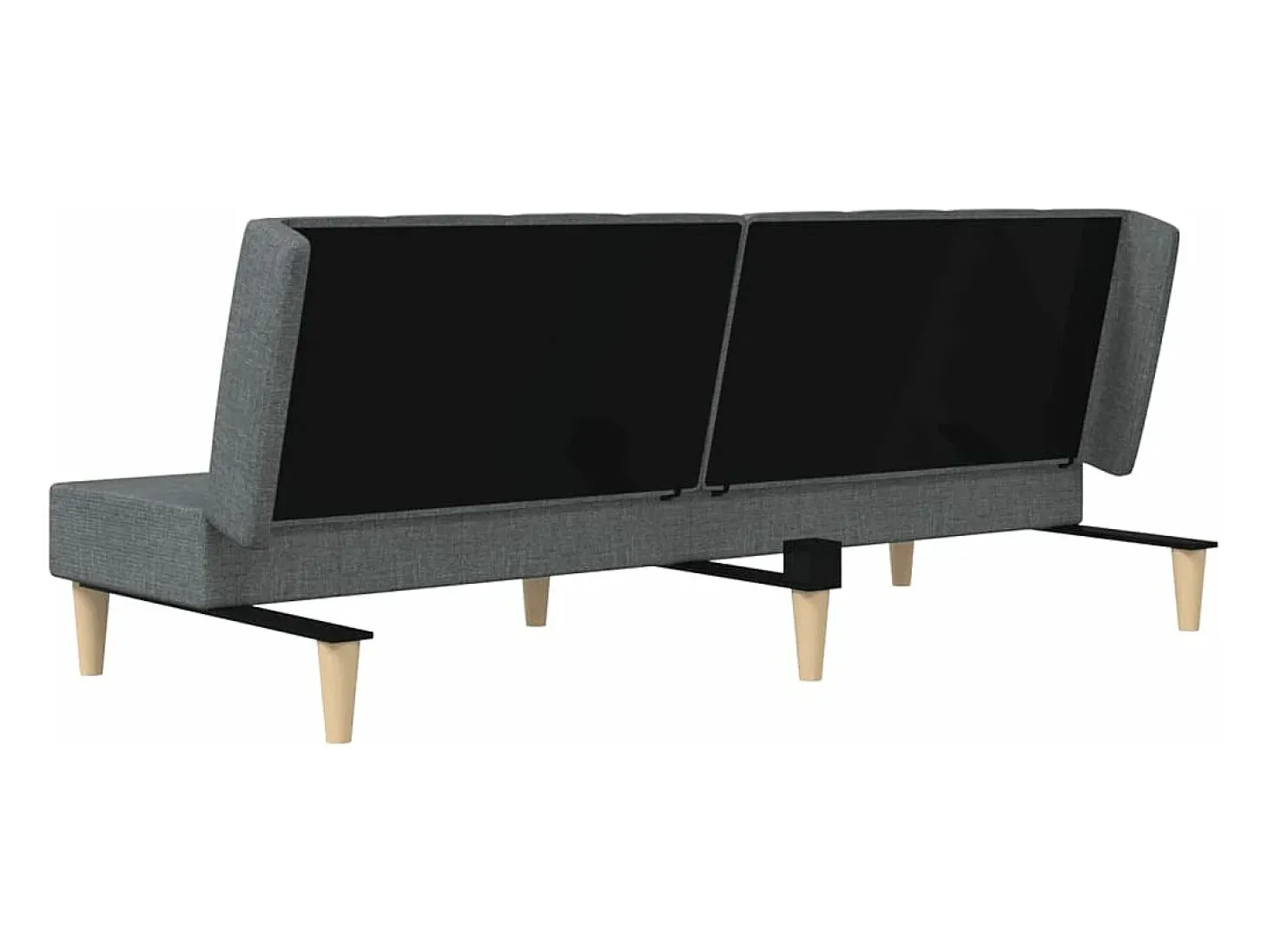 Sofá cama de 2 plazas tela gris claro