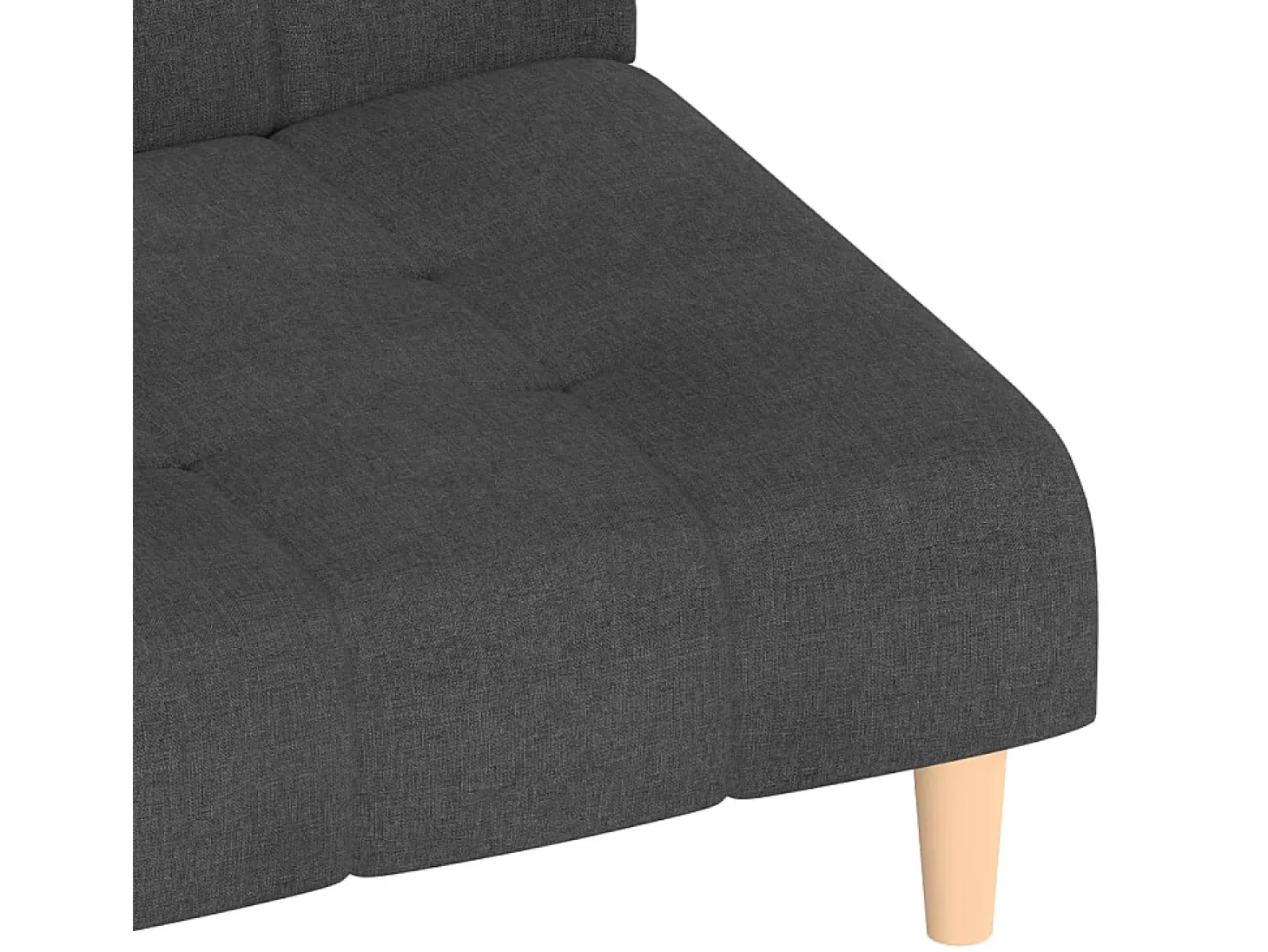 Sofá cama de 2 plazas tela gris oscuro