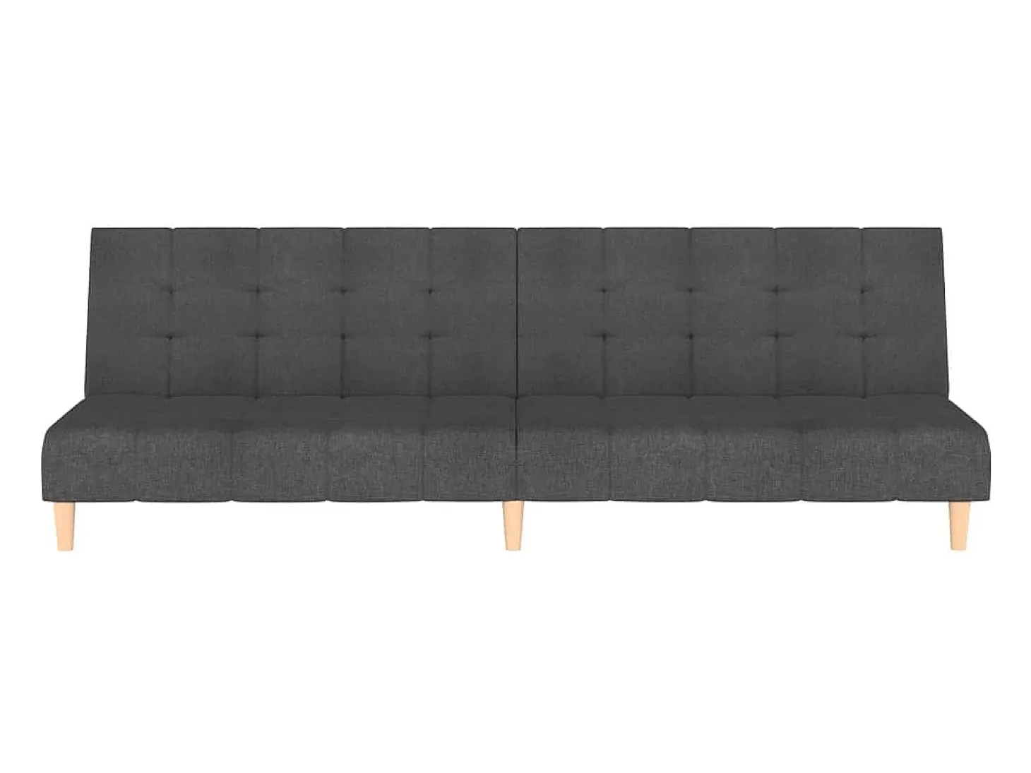 Sofá cama de 2 plazas tela gris oscuro