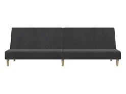 Sofá cama de 2 plazas tela gris oscuro