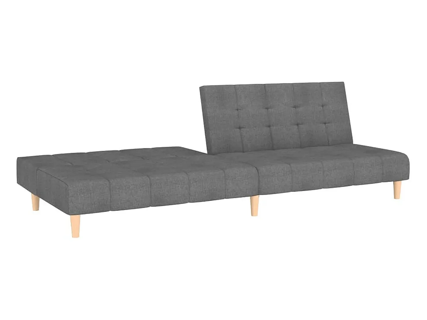 Sofá cama de 2 plazas tela gris claro