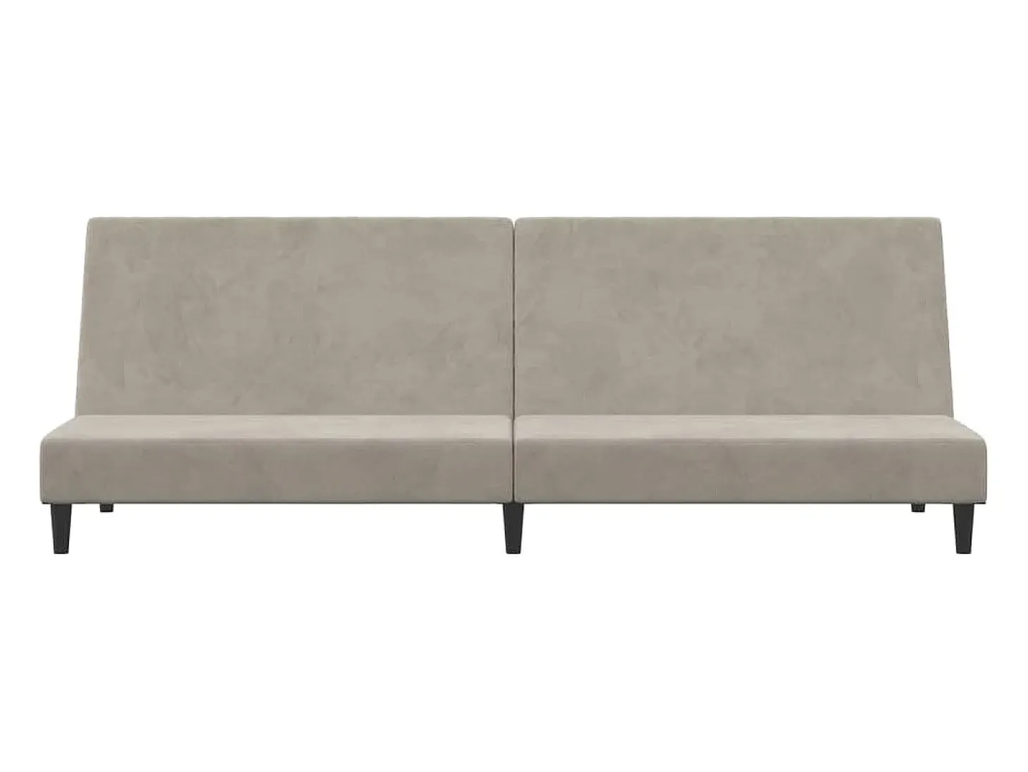 Sofá cama de 2 plazas terciopelo gris claro