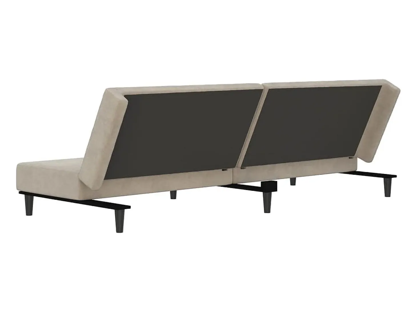 Sofá cama de 2 plazas terciopelo gris claro