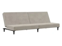 Sofá cama de 2 plazas terciopelo gris claro
