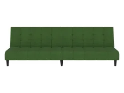 Sofá cama de 2 plazas terciopelo verde oscuro PWFG97207