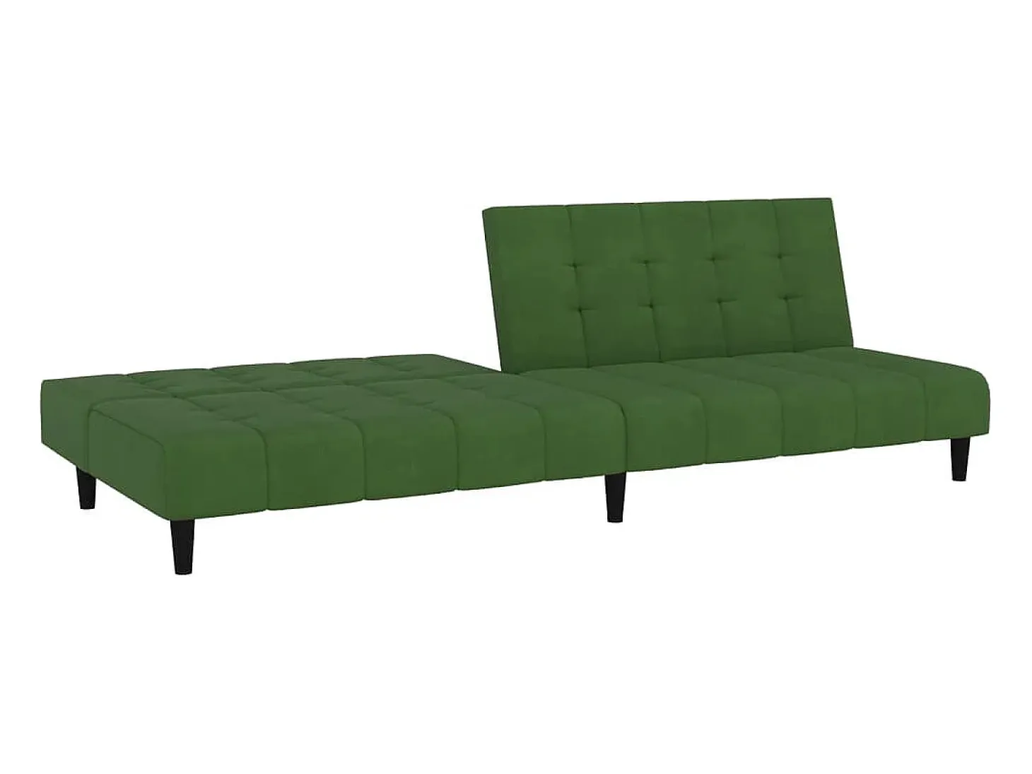 Sofá cama de 2 plazas terciopelo verde oscuro PWFG97207