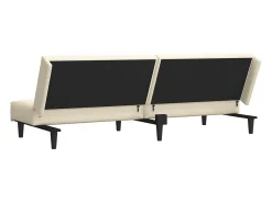 Sofá cama de 2 plazas terciopelo color crema