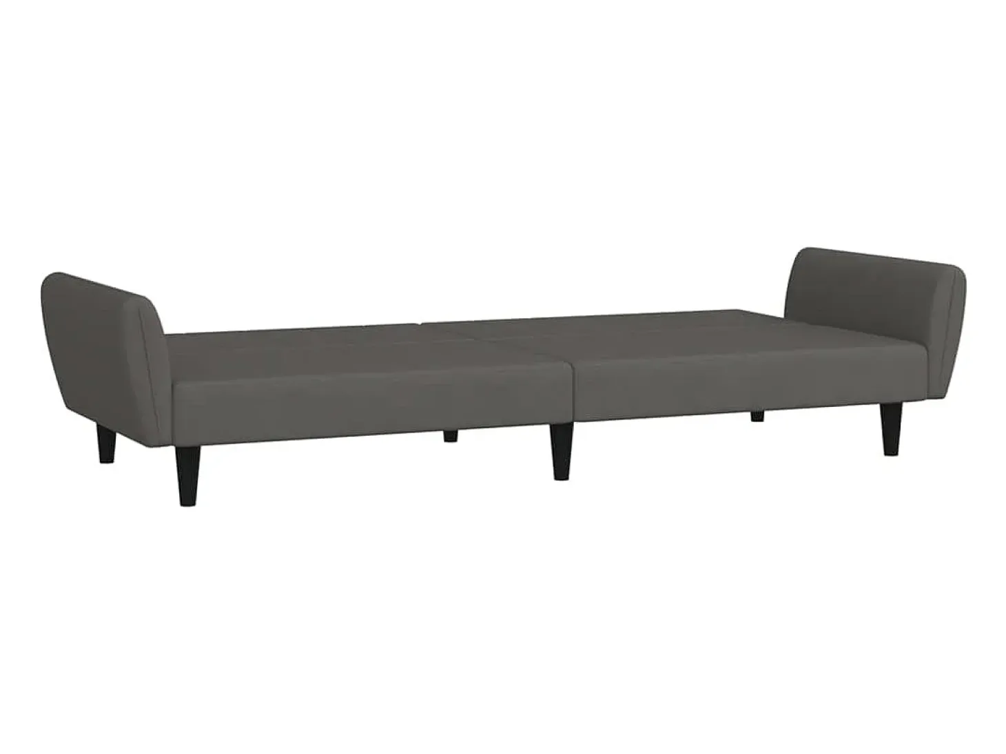 Sofá cama de 2 plazas terciopelo gris oscuro