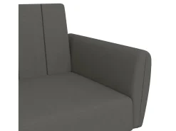 Sofá cama de 2 plazas terciopelo gris oscuro