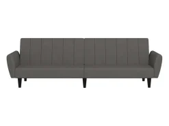 Sofá cama de 2 plazas terciopelo gris oscuro