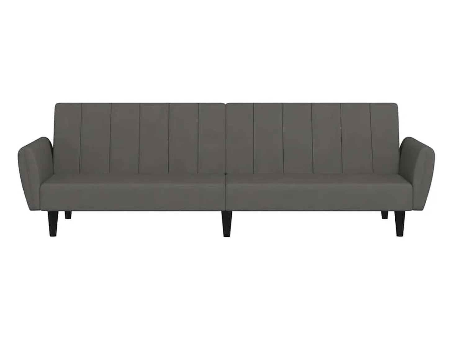 Sofá cama de 2 plazas terciopelo gris oscuro