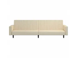 Sofá cama de 2 plazas terciopelo color crema ES190908