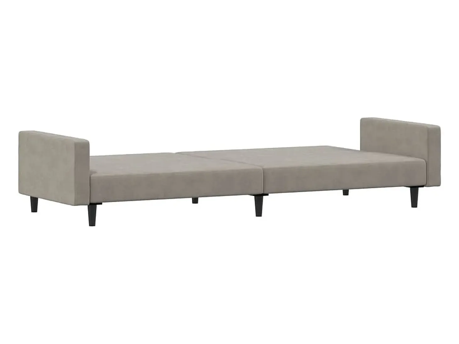Sofá cama de 2 plazas terciopelo gris claro