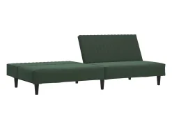 Sofá cama de 2 plazas terciopelo verde oscuro