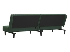 Sofá cama de 2 plazas terciopelo verde oscuro