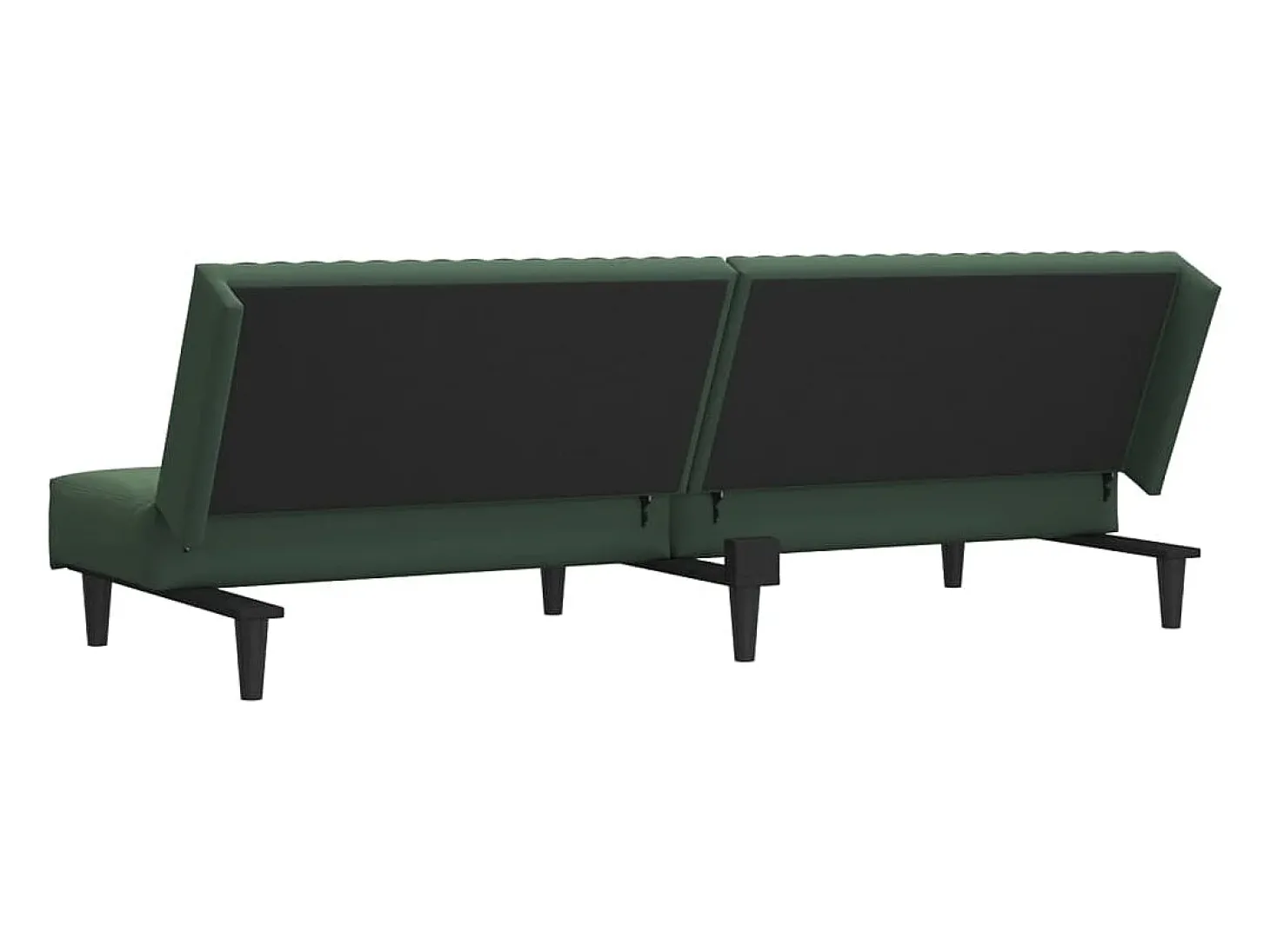 Sofá cama de 2 plazas terciopelo verde oscuro