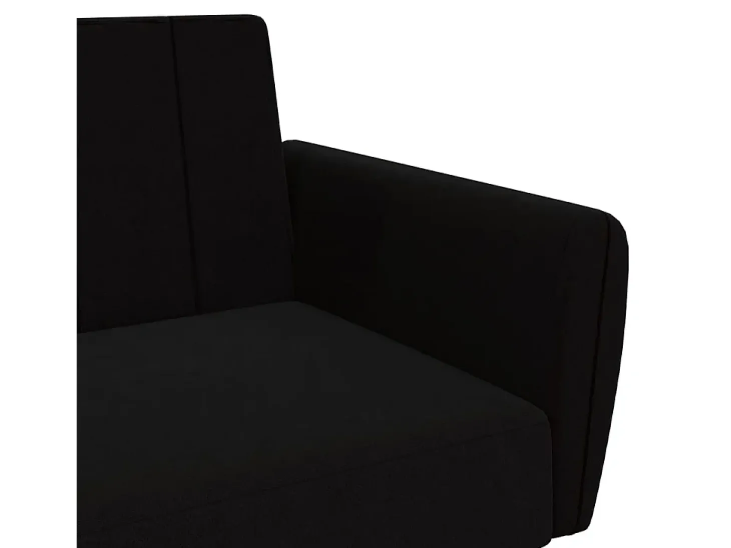 Sofá cama de 2 plazas terciopelo negro