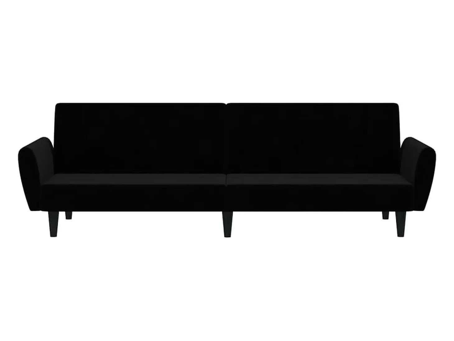 Sofá cama de 2 plazas terciopelo negro