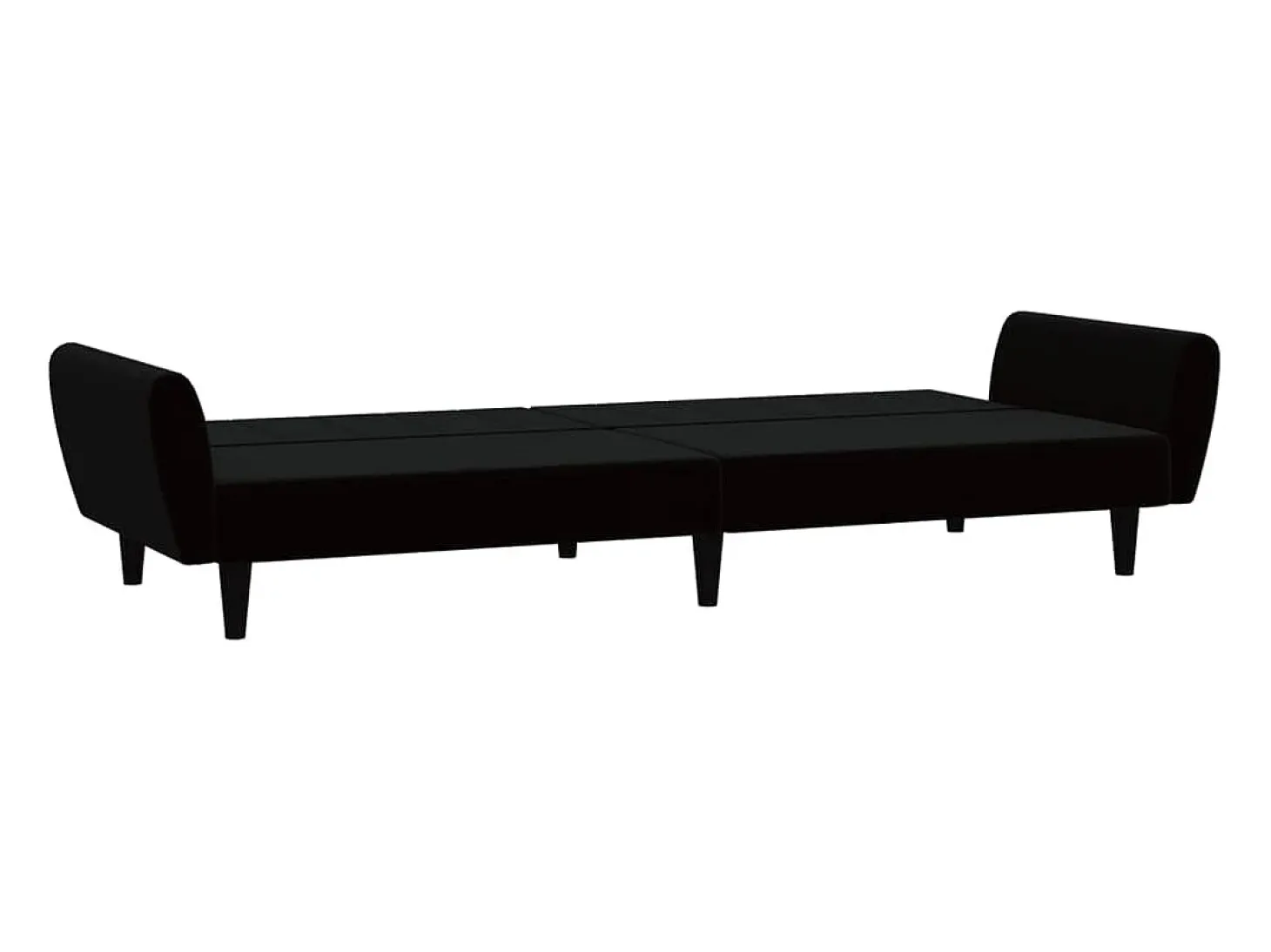 Sofá cama de 2 plazas terciopelo negro