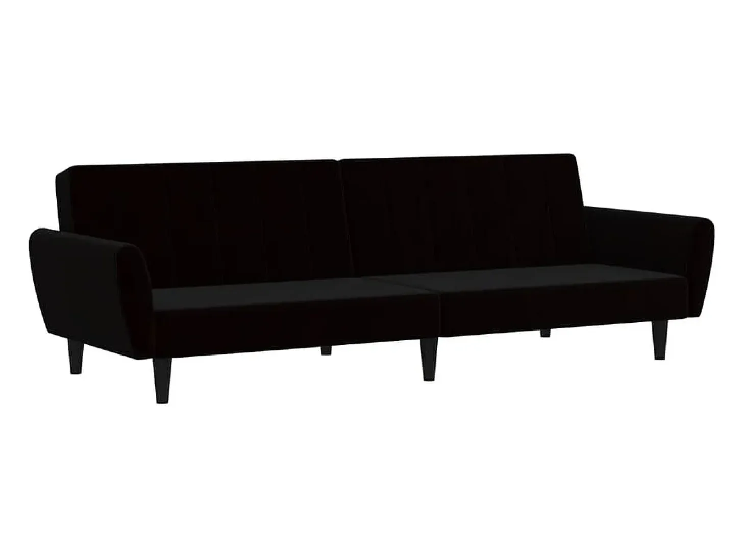 Sofá cama de 2 plazas terciopelo negro