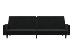 Sofá cama de 2 plazas terciopelo negro