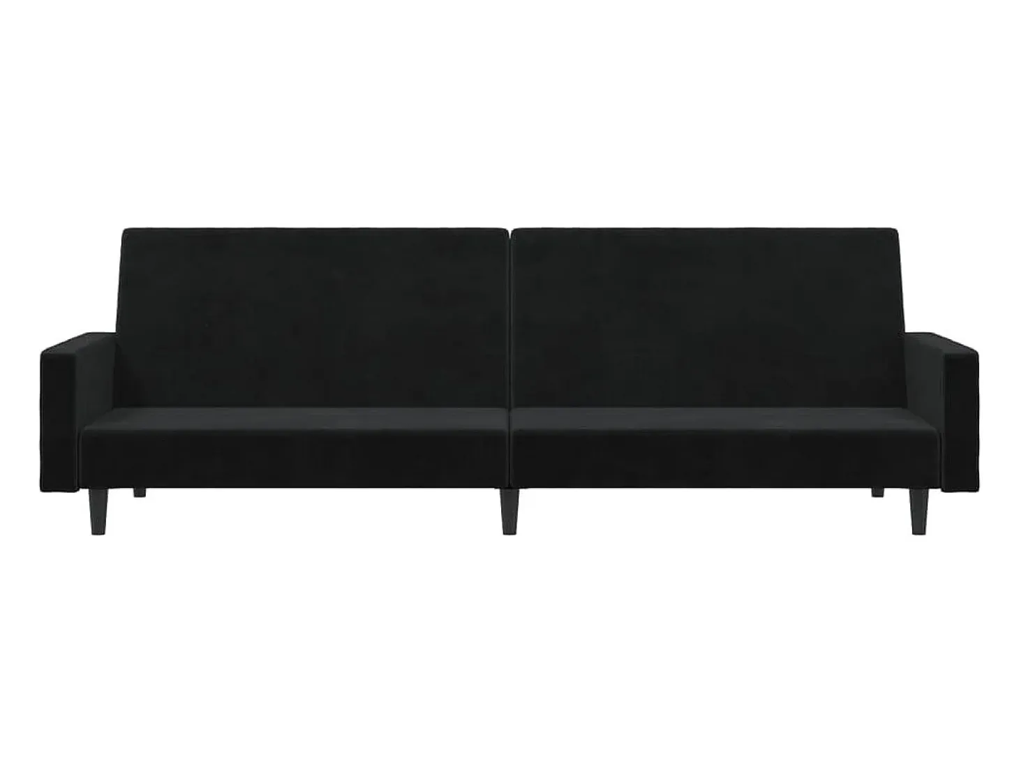Sofá cama de 2 plazas terciopelo negro