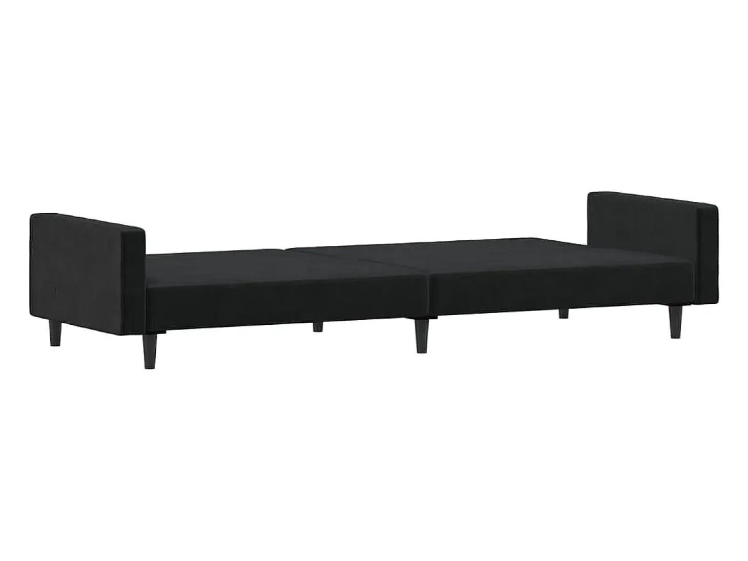 Sofá cama de 2 plazas terciopelo negro
