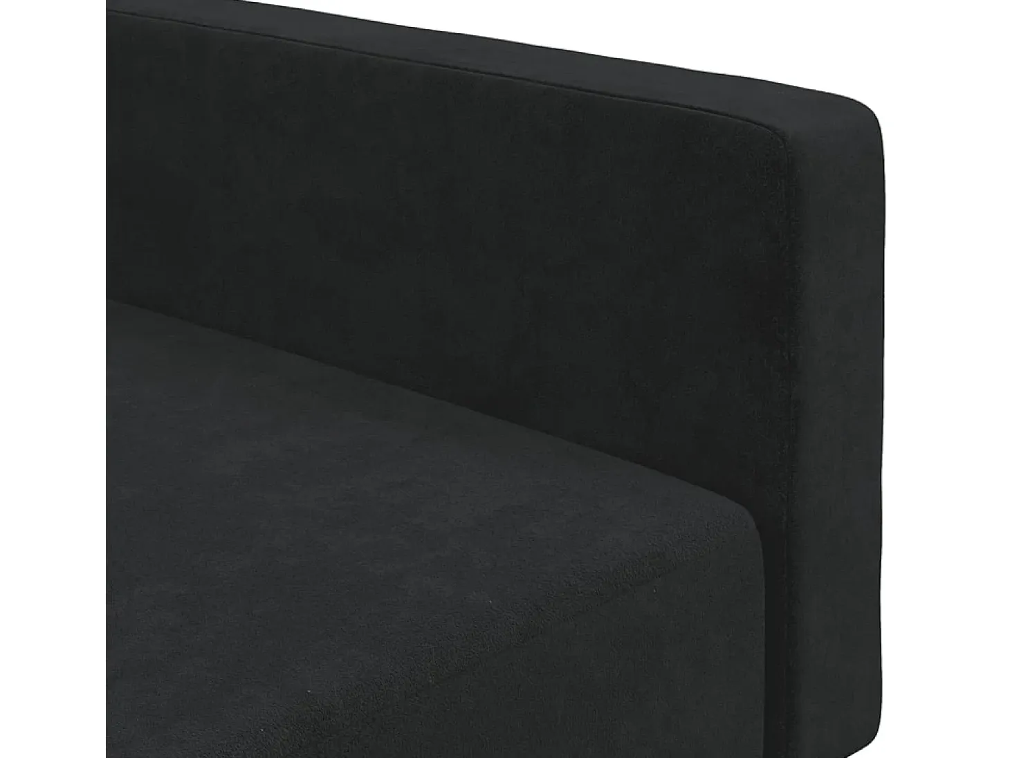 Sofá cama de 2 plazas terciopelo negro