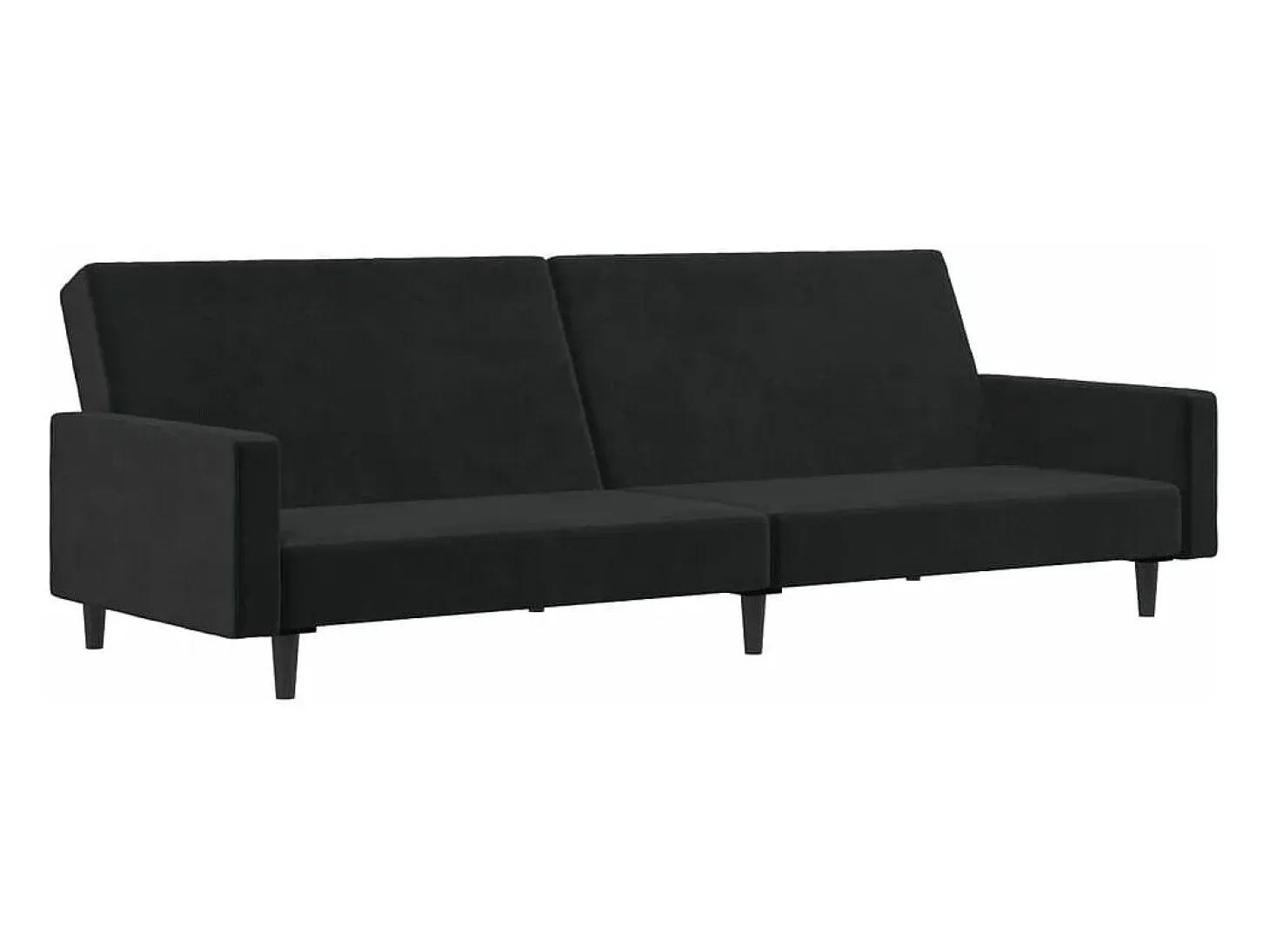 Sofá cama de 2 plazas terciopelo negro