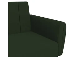 Sofá cama de 2 plazas terciopelo verde oscuro