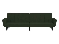 Sofá cama de 2 plazas terciopelo verde oscuro