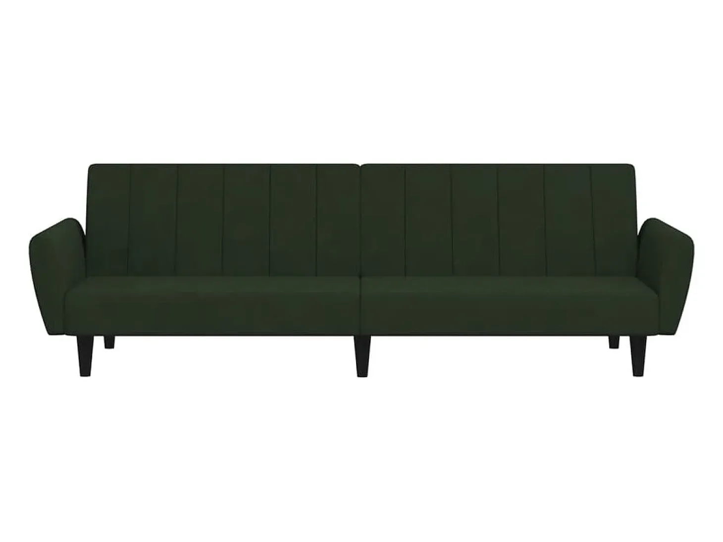 Sofá cama de 2 plazas terciopelo verde oscuro