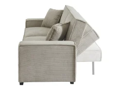 Sofá cama de pana de 3 plazas beige